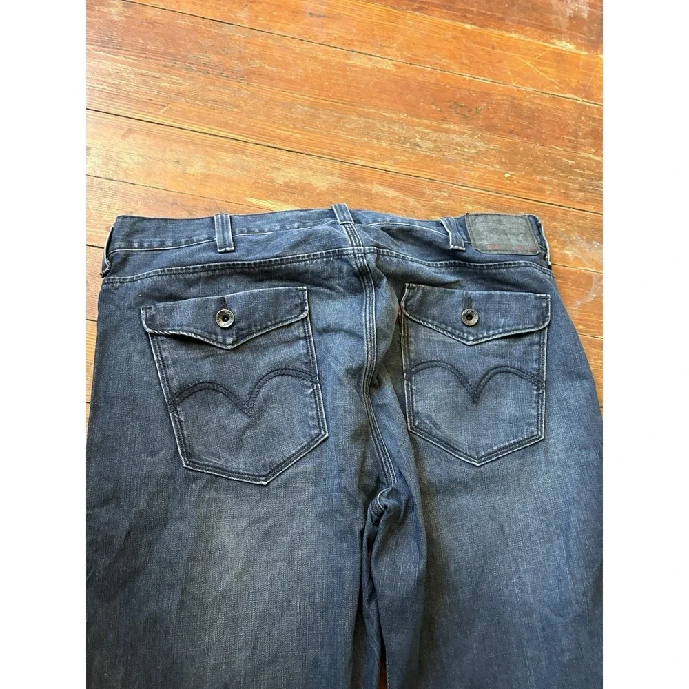 Levi's Jeans Men's 40x32 Bootcut 514 Cotton Dark Wash Flap Pockets